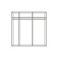 SCHWEBETÜRENSCHRANK  in Weiß, Sonoma Eiche  - Alufarben/Weiß, KONVENTIONELL, Glas/Holzwerkstoff (226/210/62cm) - Xora