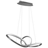 LED-HÄNGLAMPA 80/150/26,5 cm  - nickelfärgad, Design, metall (80/150/26,5cm) - P & B