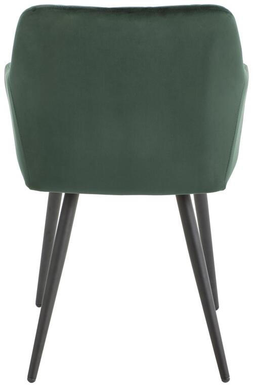 STOLICA S NASLONOM ZA RUKE crna, tamno zelena drvo, metal, tekstil - tamno zelena/crna, Trend, drvo/metal (54/86/60cm) - Livetastic