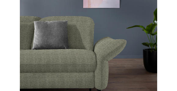 ECKSOFA in Flachgewebe Grün 233/299-313 cm - Schwarz/Grün, Design, Textil/Metall (233/299-313cm) - Dieter Knoll