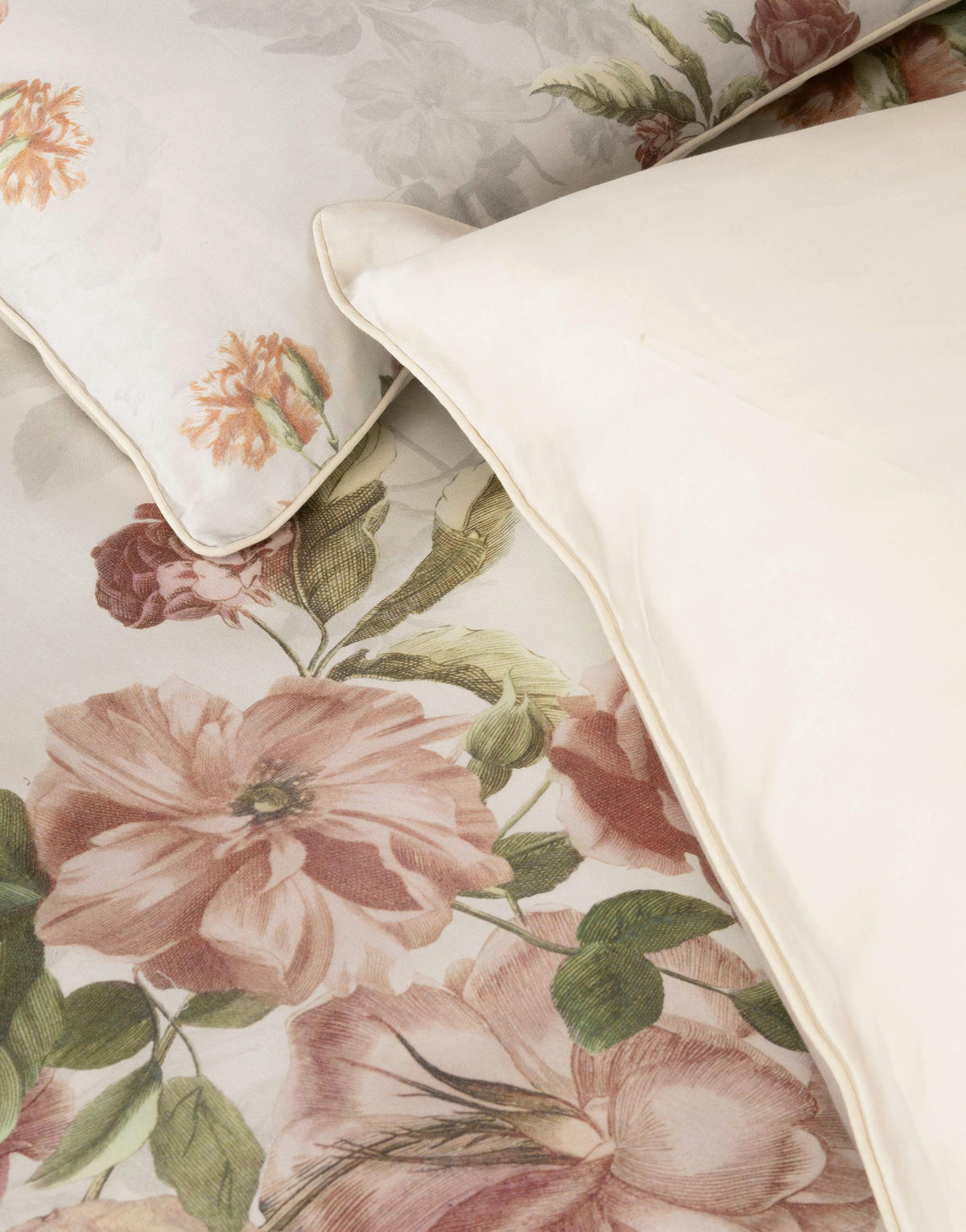 BETTWÄSCHE Orianna Satin 135/200 cm  - Creme, KONVENTIONELL, Textil (135/200cm) - Essenza