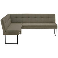 ECKBANK 155/213 cm Webstoff Taupe   - Taupe/Schwarz, Design, Textil/Metall (155/213cm) - Novel