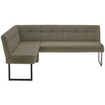 ECKBANK 155/213 cm  in Taupe  - Taupe/Schwarz, Design, Textil/Metall (155/213cm) - Novel