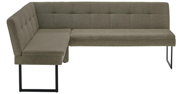ECKBANK 155/213 cm  in Taupe  - Taupe/Schwarz, Design, Textil/Metall (155/213cm) - Novel