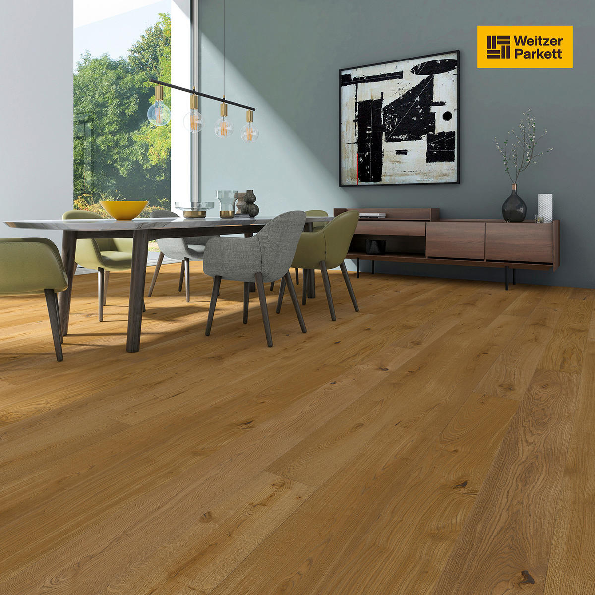 LANDHAUSDIELE, Eiche Mandel Gesund-Diele  per  m² - Eichefarben, Design, Holz (224,5/19,3/1,3cm) - Weitzer Parkett