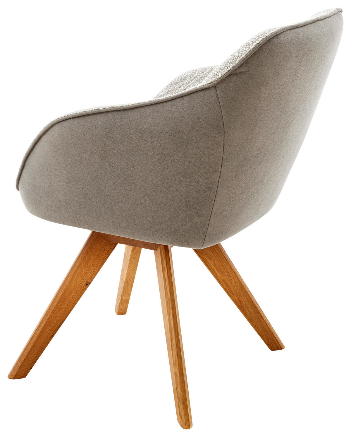 ARMLEHNSTUHL  in Mikrofaser, Bouclé  - Wildeiche/Grau, Design, Holz/Textil (60/84/67cm) - Koinor