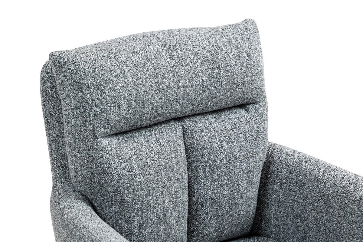 ARMLEHNSTUHL  in Eisen  - Schwarz/Grau, KONVENTIONELL, Textil/Metall (60/95/67cm) - MID.YOU