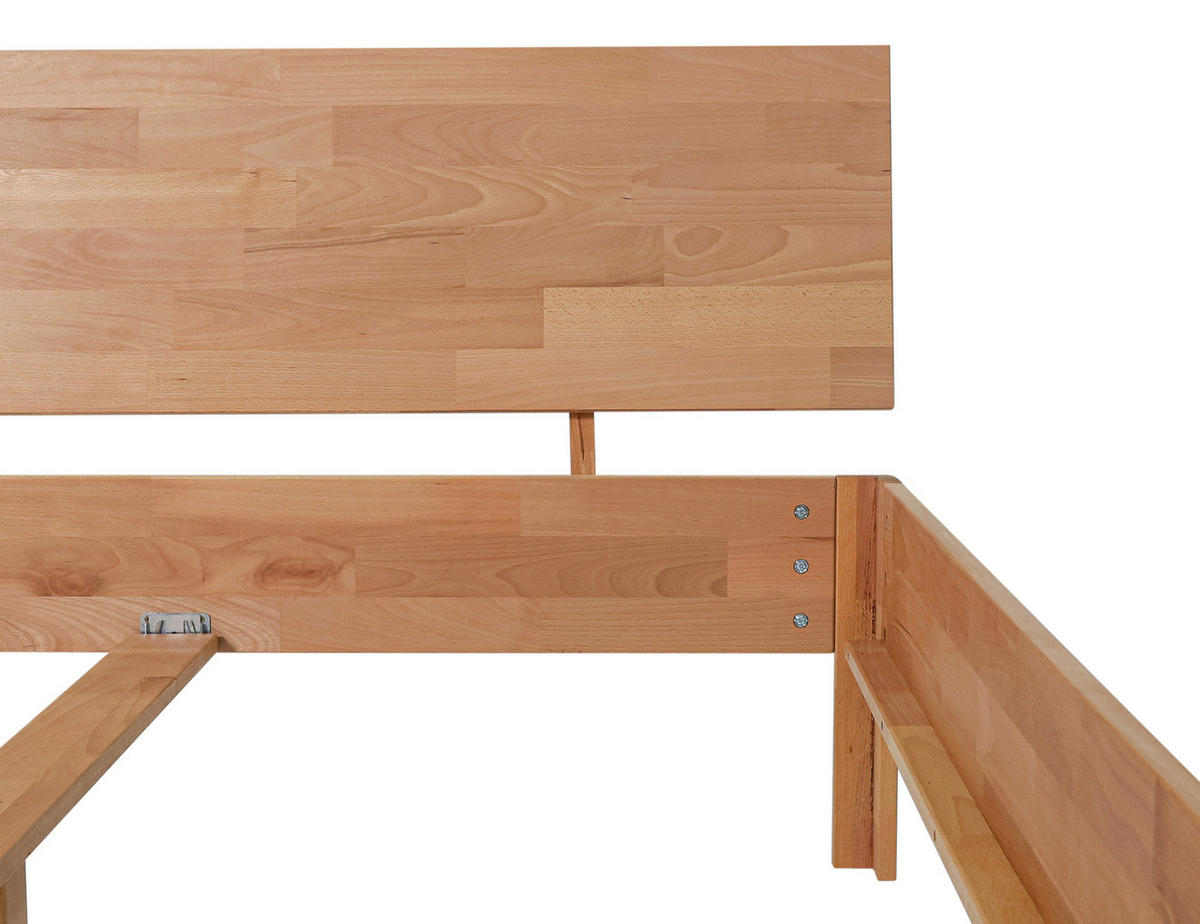 BETT 180/200 cm  Kernbuche   - Kernbuche, Natur, Holz (180/200cm) - P & B