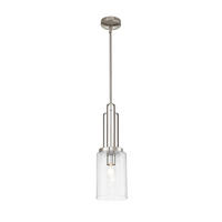 HÄNGELEUCHTE 17.8/69.8 cm    - Nickelfarben, Konventionell, Glas/Metall (17.8/69.8cm) - Elstead Lighting