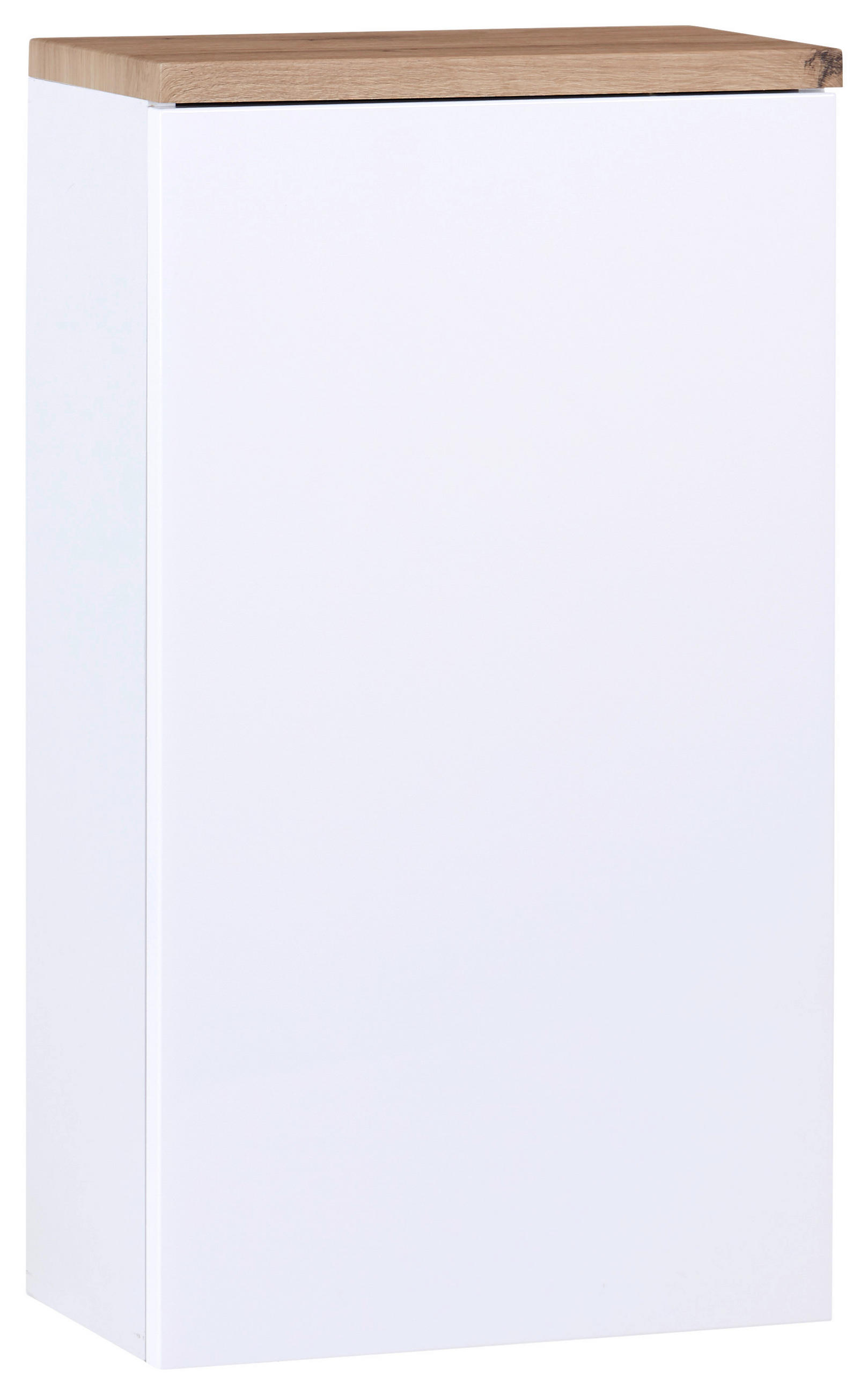 Hängeschrank grifflos Marbella B: 40 cm Weiß/Eiche Dekor