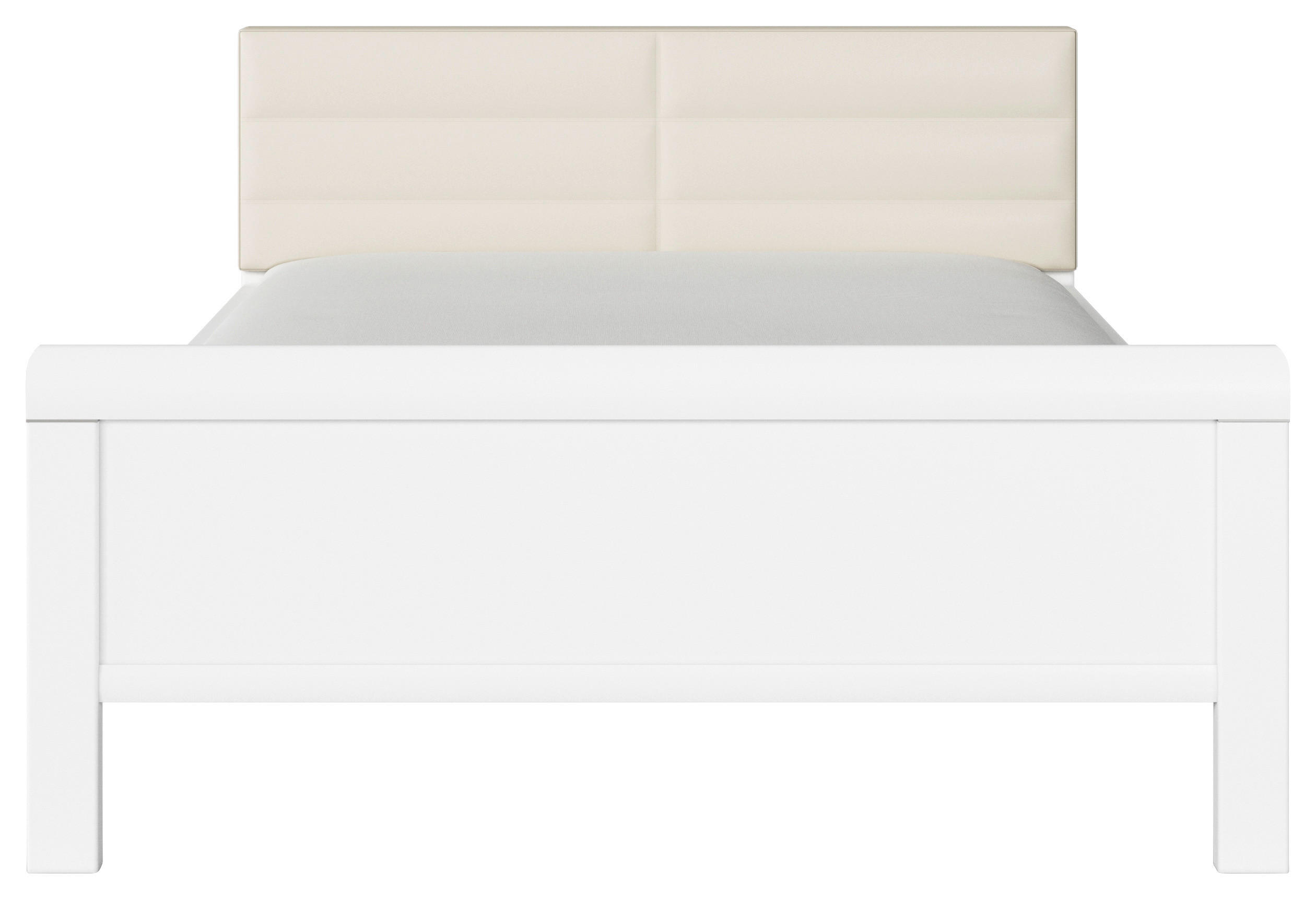 BETT 160/200 cm  in Weiß, Champagner  - Champagner/Weiß, Design (160/200cm) - Novel