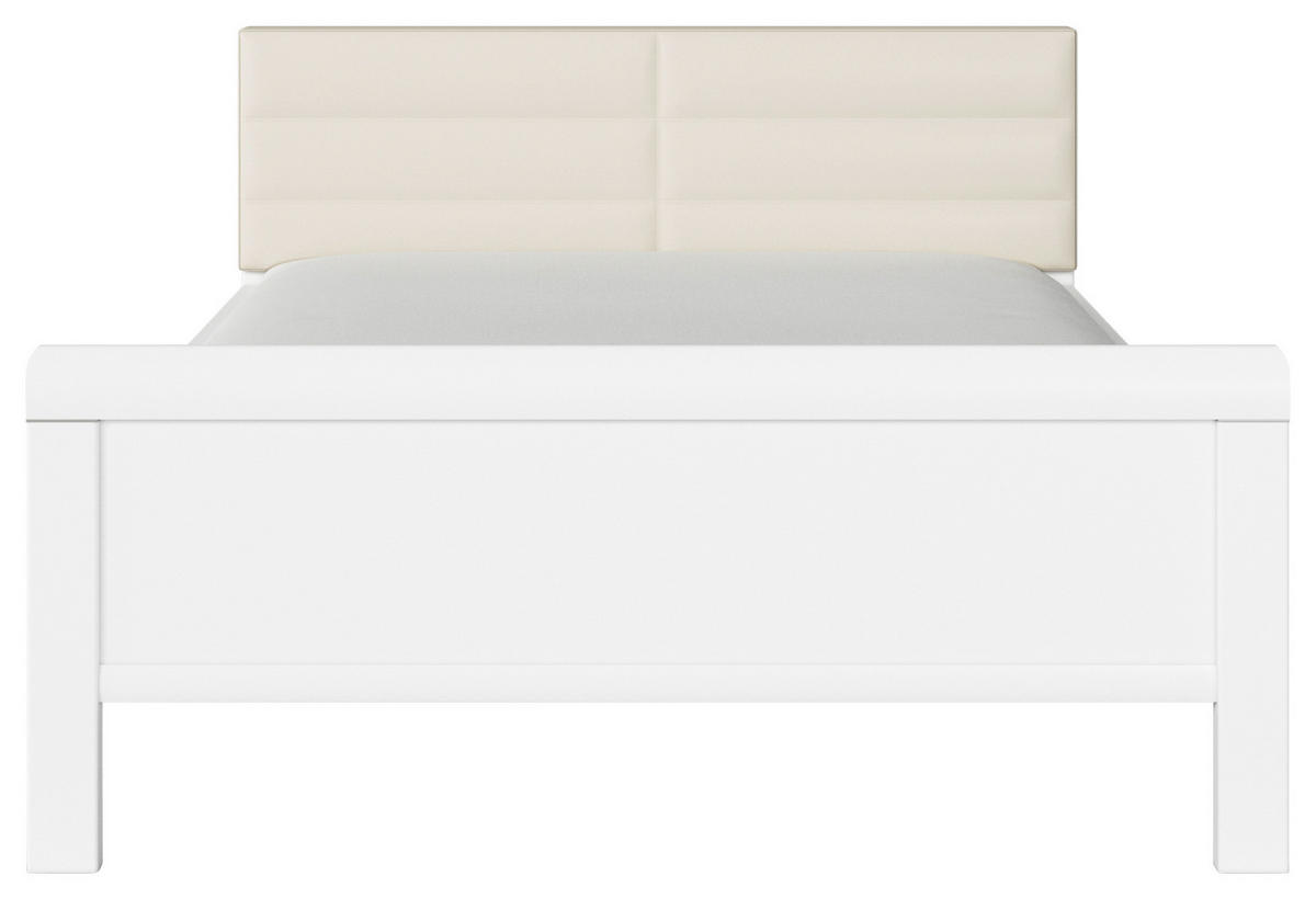 BETT 140/200 cm  in Weiß, Champagner  - Champagner/Weiß, Design (140/200cm) - Novel