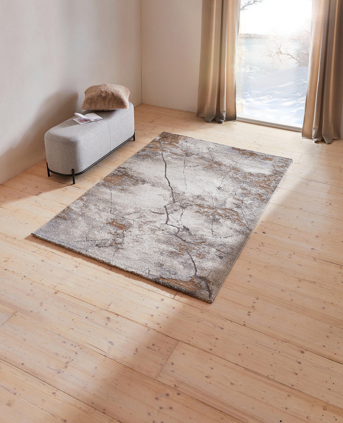 WEBTEPPICH 240/340 cm Pompeji  - Beige, Trend, Kunststoff/Textil (240/340cm) - Novel
