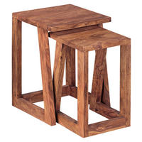 SET POMOĆNIH STOLIĆA boje sheeshama  drvo   - boje sheeshama, Design, drvo (36/36/50cm) - MID.YOU