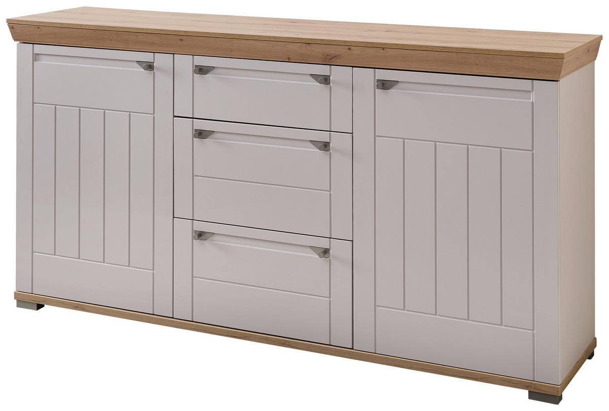 SIDEBOARD  200/100/47 cm 3 Schublade(n)  - Kaschmir/Eiche Artisan, ROMANTIK / LANDHAUS, Holzwerkstoff/Metall (200/100/47cm) - Landscape