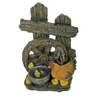 ZAHRADNÍ FONTÁNA - barvy stříbra/hnědá, Basics, plast (21/60,5/40cm)