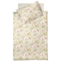 POSTEĽNÁ BIELIZEŇ, satén, krémová, bobuľová, béžová, kari žltá, olivovozelená, 140/200 cm - olivovozelená/krémová, Basics, textil (140/200cm) - Fleuresse