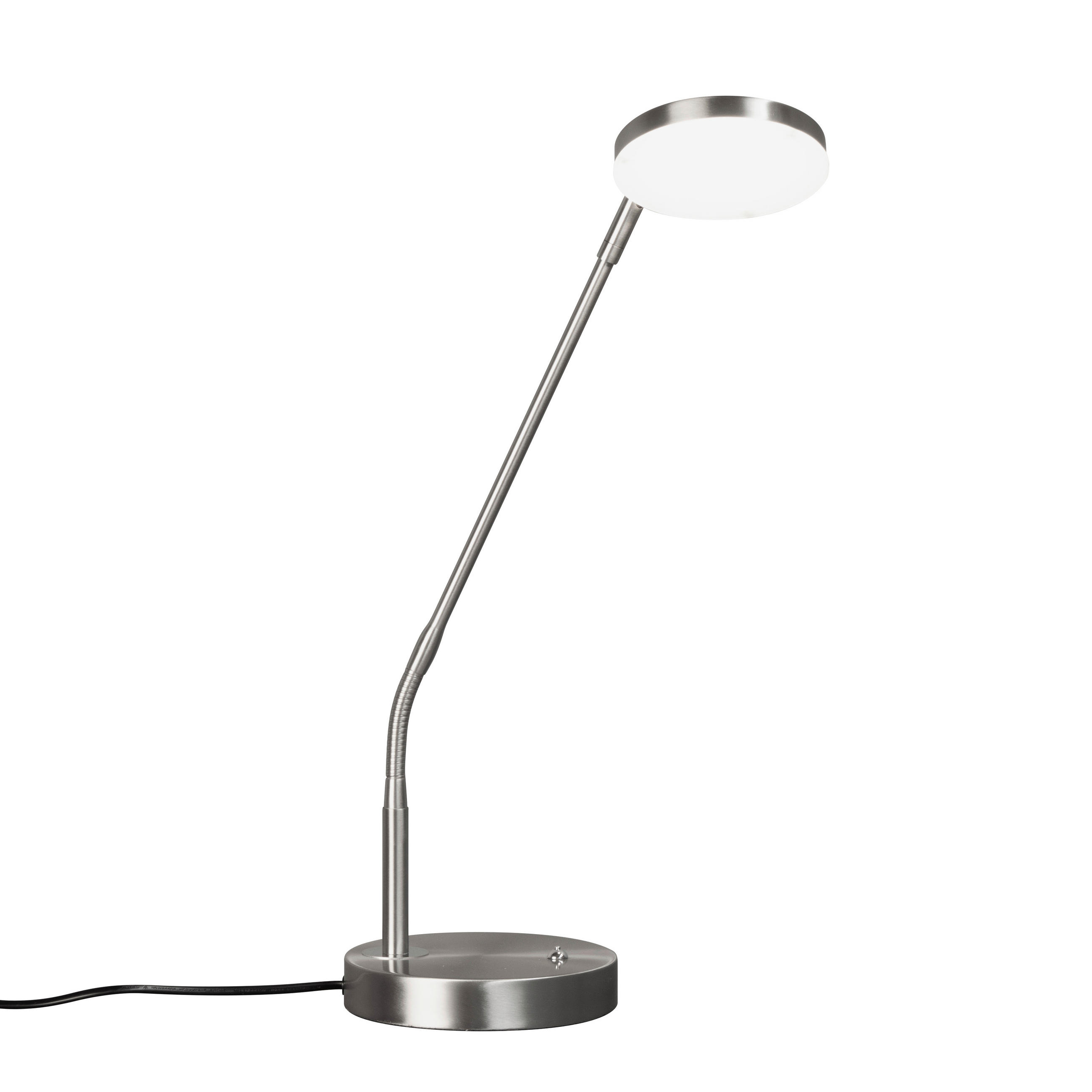LED-TISCHLEUCHTE Sorento 16/48/36 cm   - Nickelfarben, Design, Metall (16/48/36cm) - Fischer & Honsel