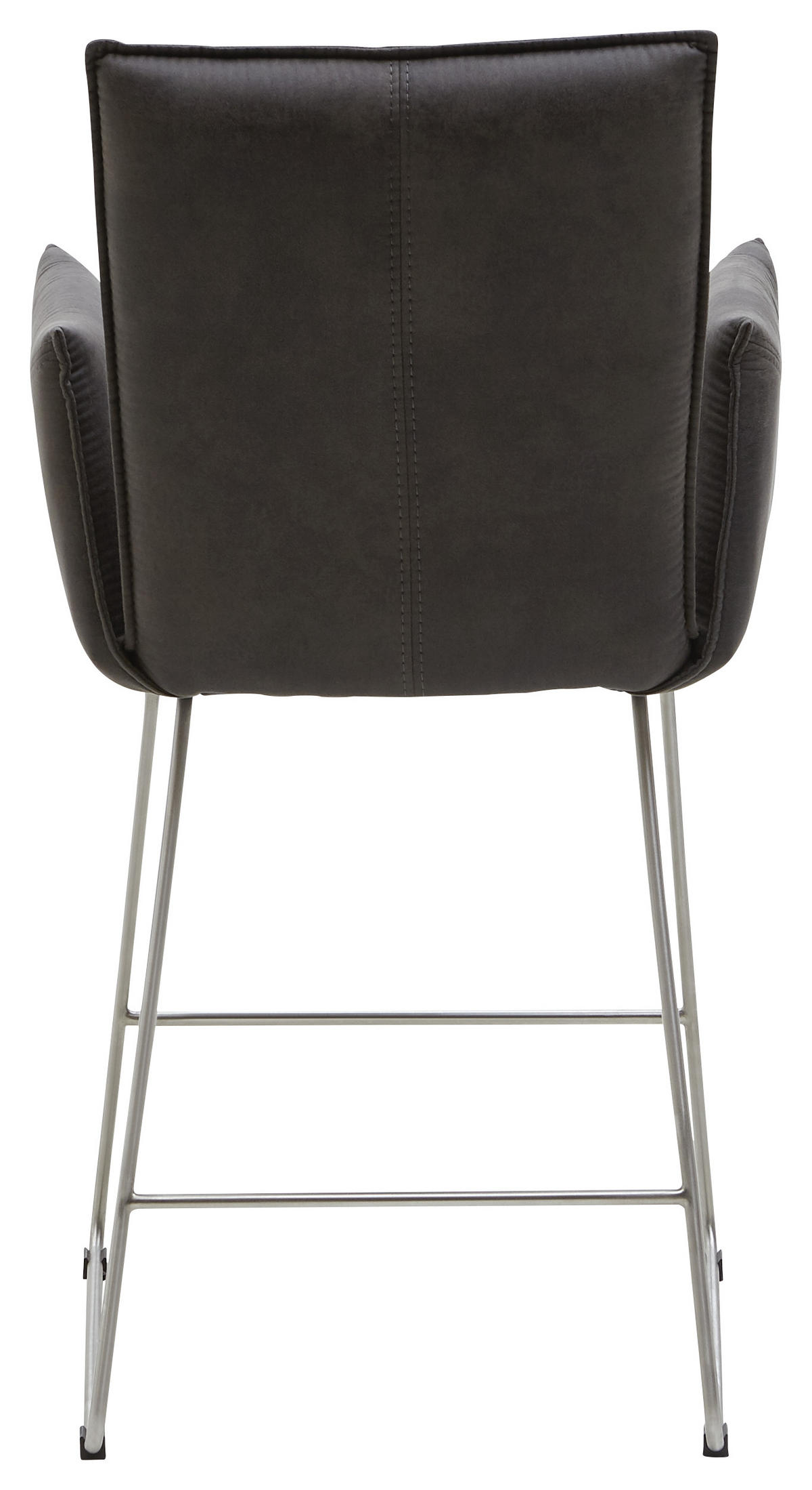 TRESENSESSEL in Anthrazit, Edelstahlfarben  - Edelstahlfarben/Anthrazit, Design, Textil/Metall (56/98/62cm) - Valnatura