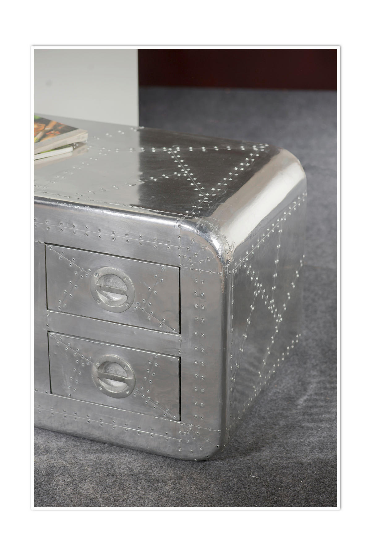 LOWBOARD  100/50/45 cm 2 Schublade(n)  - Silberfarben, Design, Holz/Holzwerkstoff (100/50/45cm) - MID.YOU