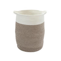 WÄSCHEKORB - Hellbraun/Weiß, Basics, Textil (36/49cm) - Aquanova