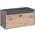 GARDEROBENBANK  in 86/43/37 cm  - Eichefarben/Grau, Design, Holzwerkstoff/Kunststoff (86/43/37cm) - Hom`in