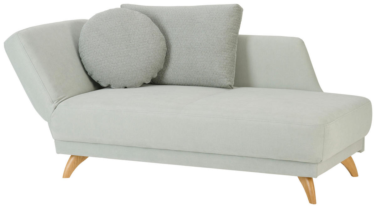LIEGE in Flachgewebe Mintgrün  - Eichefarben/Mintgrün, Design, Holz/Textil (205/74/94cm) - Bali