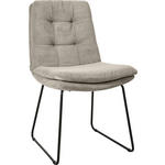 STUHL - Sandfarben/Schwarz, Design, Textil/Metall (50/90/68cm) - Johann Jakob