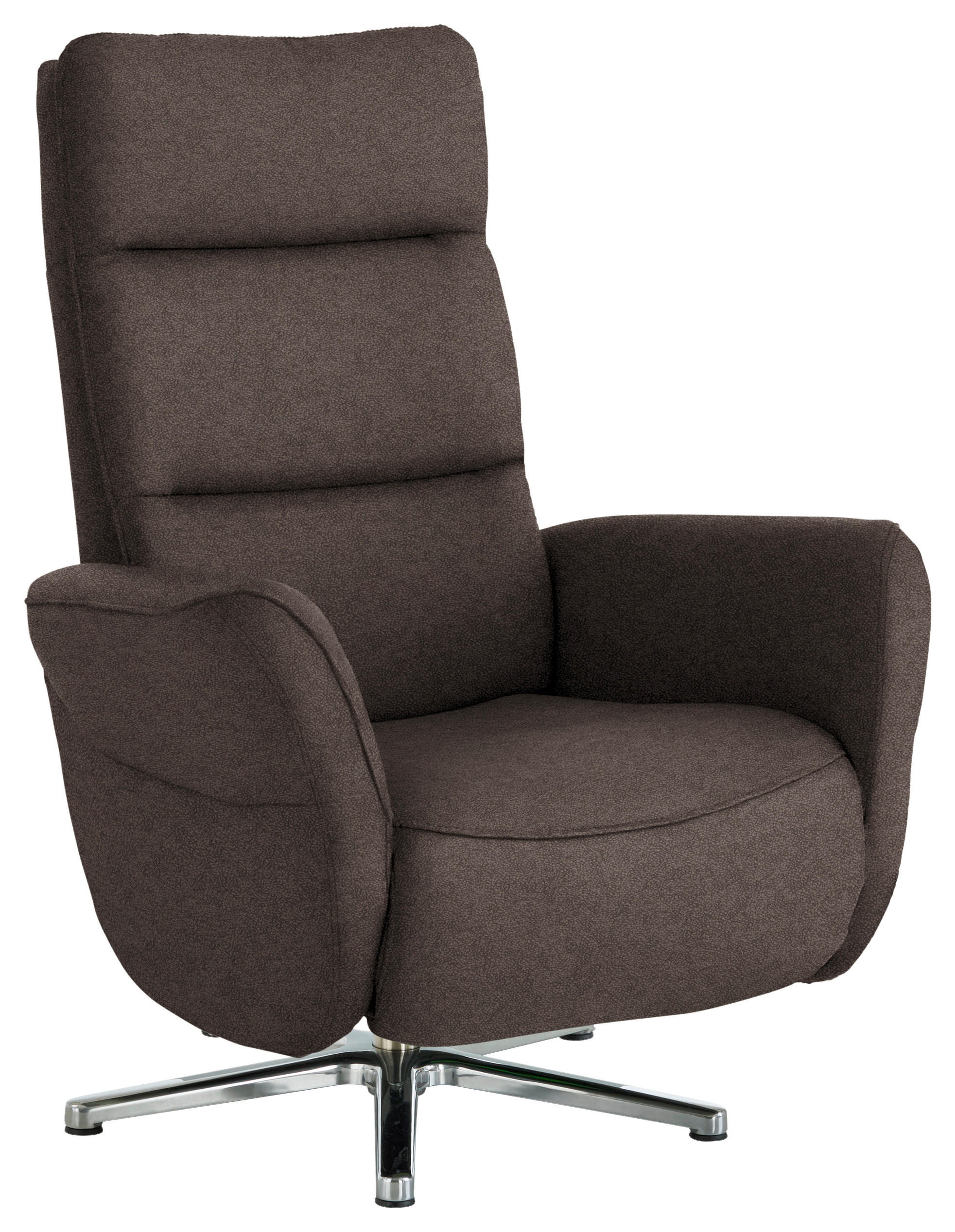 RELAXSESSEL Textil Braun  - Chromfarben/Braun, Design, Textil/Metall (78/113/83cm) - Beldomo Speed