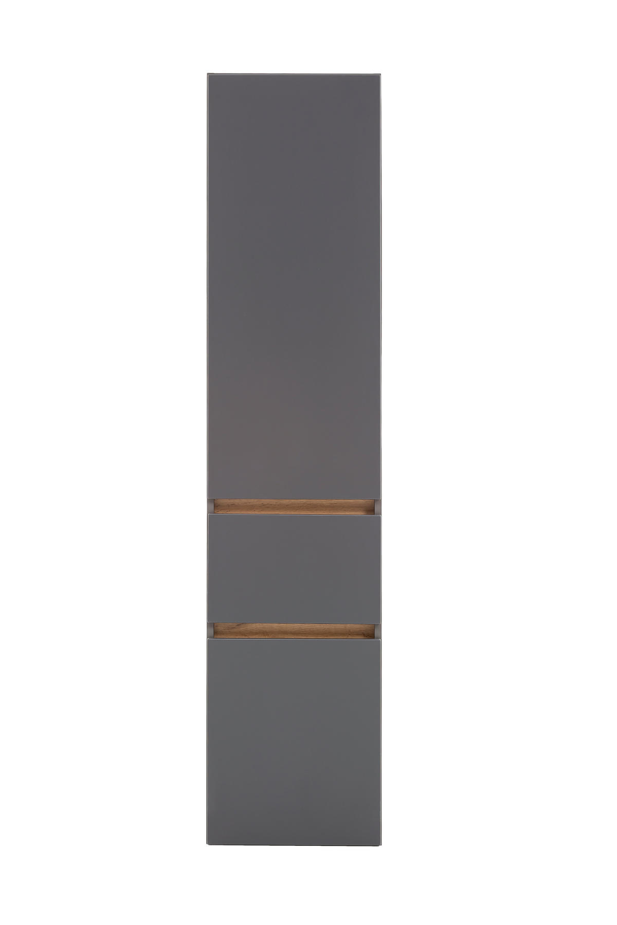 HOCHSCHRANK 40/180/35 cm  - Silberfarben/Graphitfarben, Natur, Holzwerkstoff (40/180/35cm) - Xora