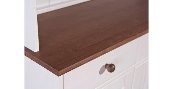 KREDENZ in massiv Kiefer Weiß - Weiß/Braun, LIFESTYLE, Holz (131/191/45cm) - Carryhome