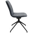 STUHL  in Aluminium Bouclé Metall, Textil  - Dunkelgrau/Alufarben, Design, Textil/Metall (46/81,5-84,5/55cm) - Johann Jakob