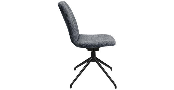 STUHL - Dunkelgrau/Alufarben, Design, Textil/Metall (46/81,5-84,5/55cm) - Johann Jakob