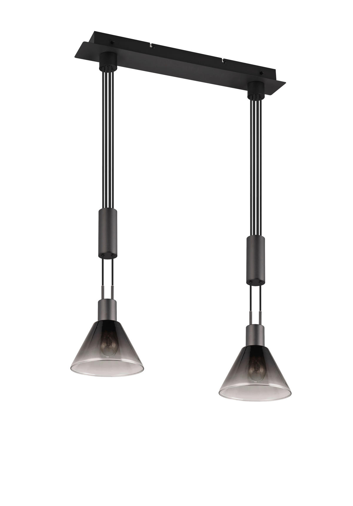 HÄNGELEUCHTE 95/19/160 cm    - Weiss/Nickelfarben, Konventionell, Glas/Metall (95/19/160cm) - Trio Leuchten