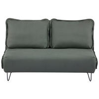 SCHLAFSOFA Webstoff Grün, Taupe  - Taupe/Schwarz, Design, Textil/Metall (152/82/92cm) - Livetastic