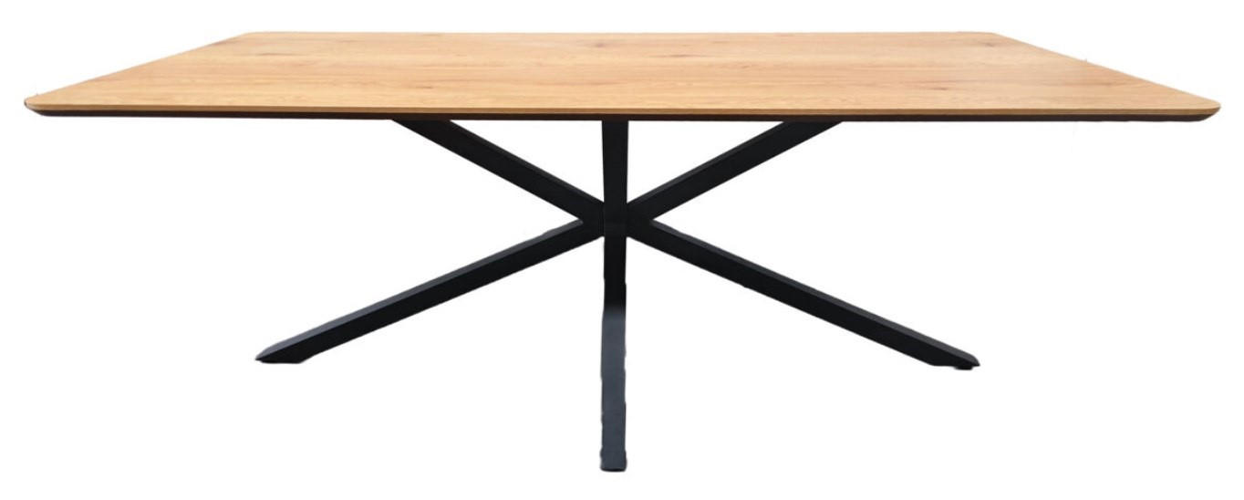 MATBORD i trämaterial 160/90/75 cm   - svart/ekfärgad, Modern, metall/trämaterial (160/90/75cm) - Livetastic