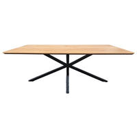 MATBORD i trämaterial 160/90/75 cm   - svart/ekfärgad, Modern, metall/trämaterial (160/90/75cm) - Livetastic