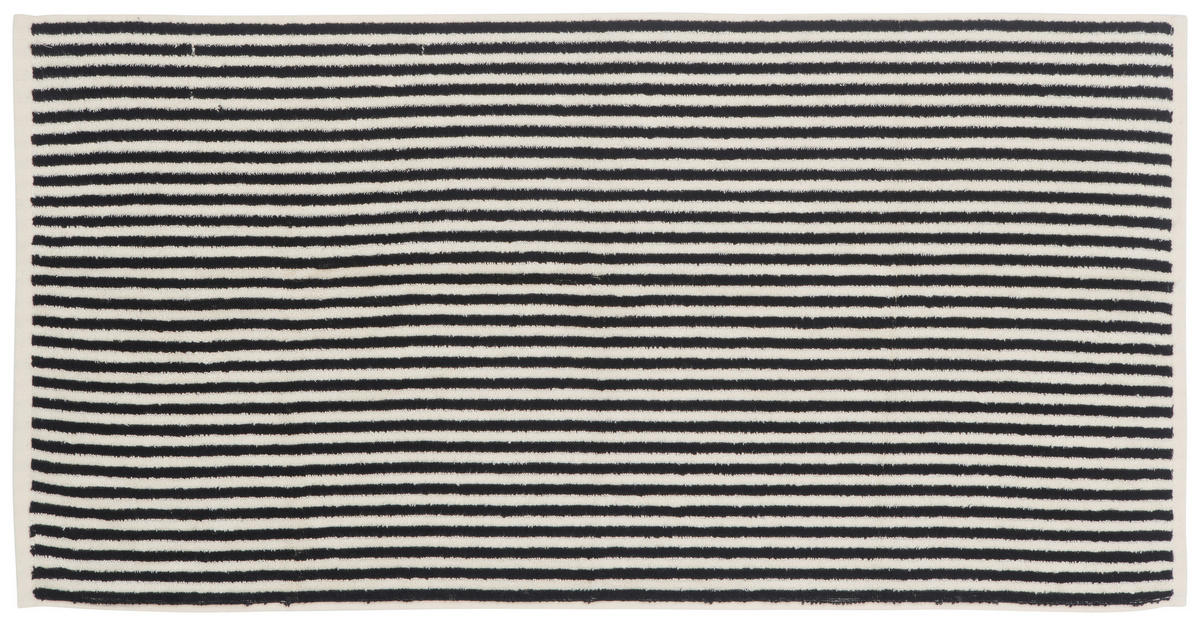 HANDDUK svart, ecru  - svart/ecru, Klassisk, textil (50/100cm) - Dieter Knoll