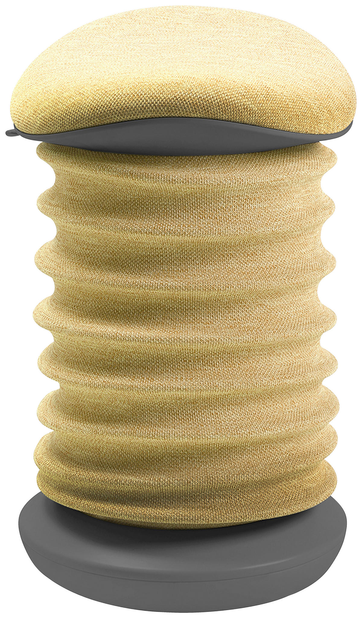 BÜROHOCKER 37,5/53-64/36 cm  - Gelb/Grau, Design, Kunststoff/Textil (37,5/53-64/36cm) - Topstar