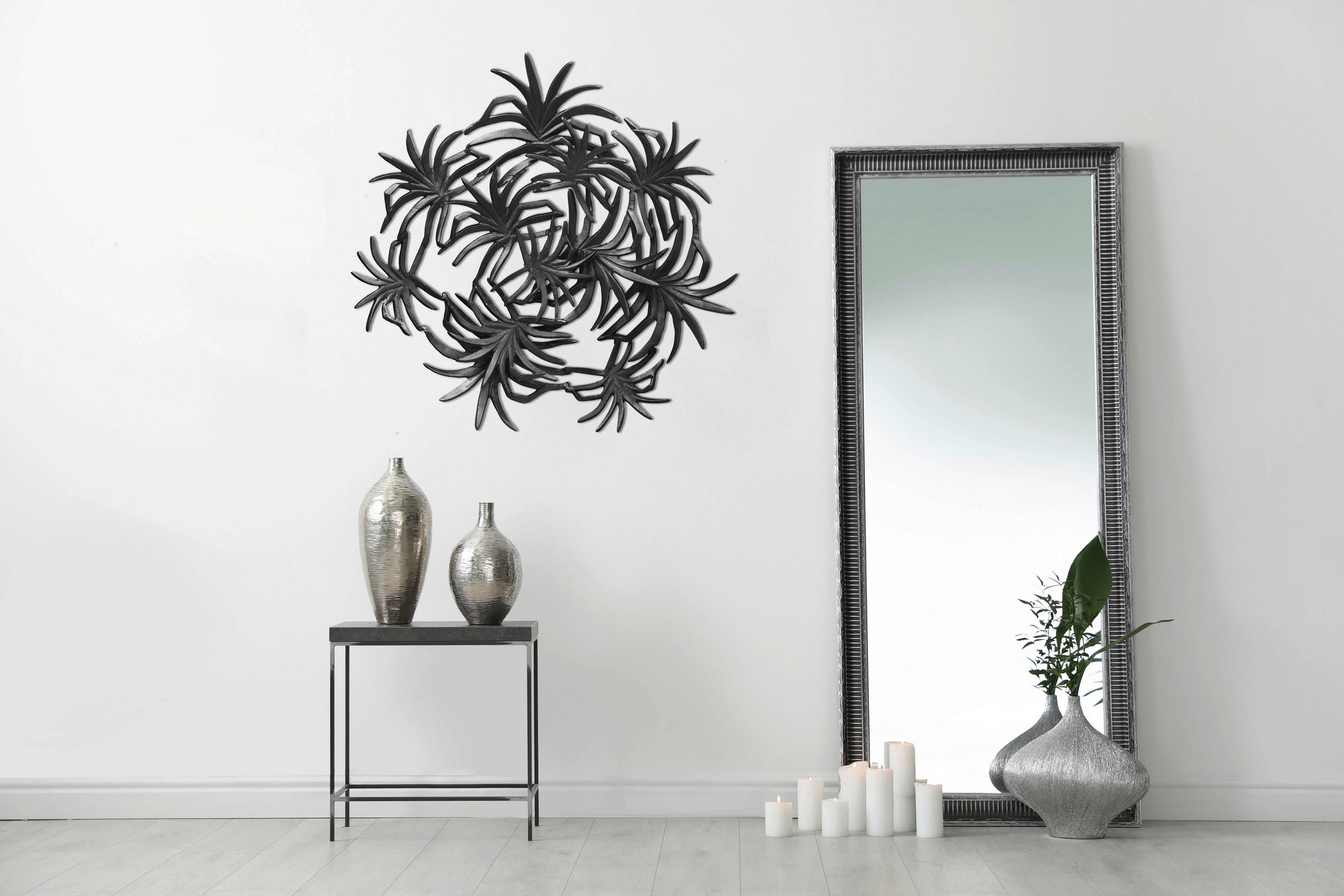 WANDDEKO  - Schwarz, Lifestyle, Metall (70/9/70cm) - Kayoom