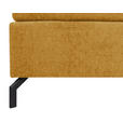BOXSPRINGBETT 160/200 cm,  in Currygelb, Topper, H2 + H2 = mittel  - Currygelb/Schwarz, Design, Textil/Metall (160/200cm) - Esposa