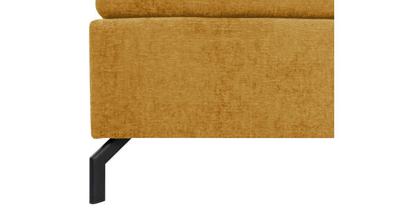 BOXSPRINGBETT 160/200 cm,  in Currygelb, Topper, H2 + H2 = mittel  - Currygelb/Schwarz, Design, Textil/Metall (160/200cm) - Esposa