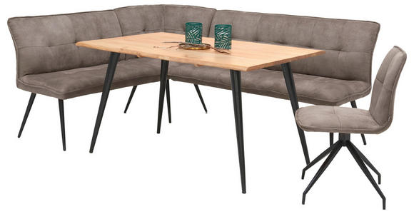 ESSTISCH in Holz, Metall 140/90/76 cm  - Schwarz/Akaziefarben, Natur, Holz/Metall (140/90/76cm) - Carryhome