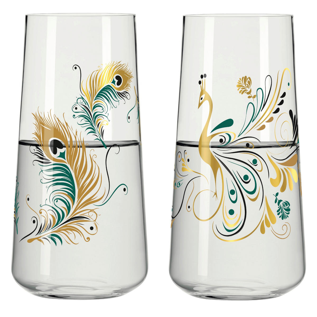 GLÄSERSET Cocktail 2-teilig  - Transparent/Goldfarben, Trend, Glas (8.2/16.6cm) - Ritzenhoff
