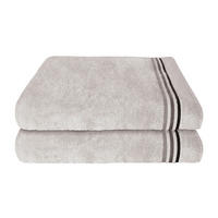 DUSCHTUCHSET Hellgrau 2-teilig  - Hellgrau, Basics, Textil (70/140cm)