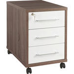 ROLLCONTAINER 43,8/63/65 cm  - Silberfarben/Trüffeleichefarben, KONVENTIONELL, Holzwerkstoff/Kunststoff (43,8/63/65cm) - Voleo