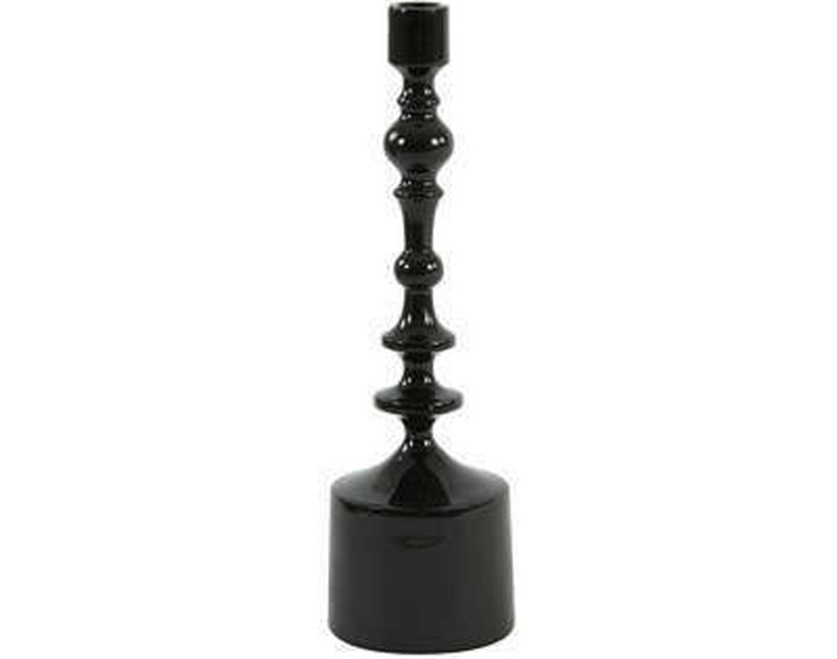 KERZENHALTER - Schwarz, Basics, Metall (10/34cm)