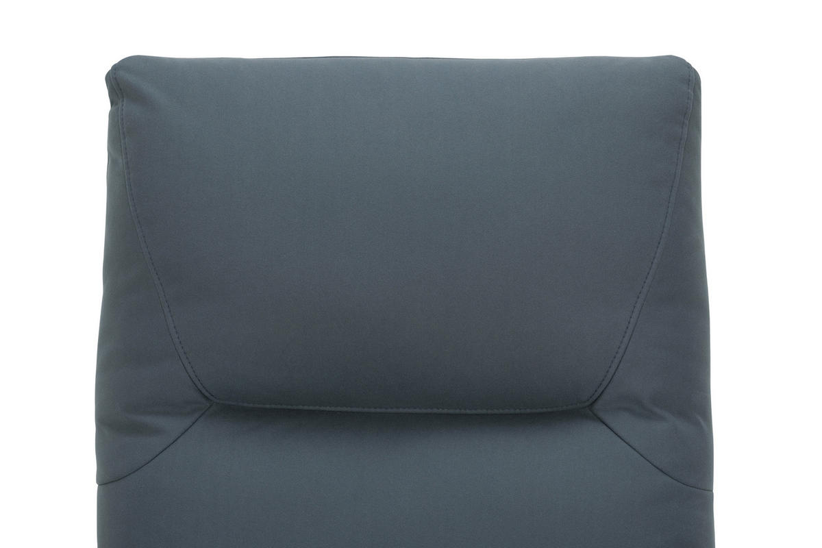 SITZGARNITUR Mikrofaser Dunkelblau  - Schwarz/Dunkelblau, KONVENTIONELL, Textil/Metall - Livetastic