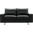 SOFA Echtleder Schwarz - Schwarz, KONVENTIONELL, Leder/Metall (172/73/96cm) - Stressless