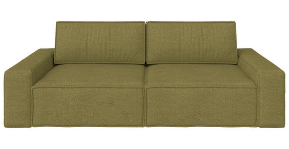 SCHLAFSOFA Webstoff Dunkelgrün Rückenkissen, Schlaffunktion, Rücken echt, Liegefläche im Originalstoff  - Dunkelgrün/Schwarz, KONVENTIONELL, Kunststoff/Textil (256/83/115cm) - Carryhome